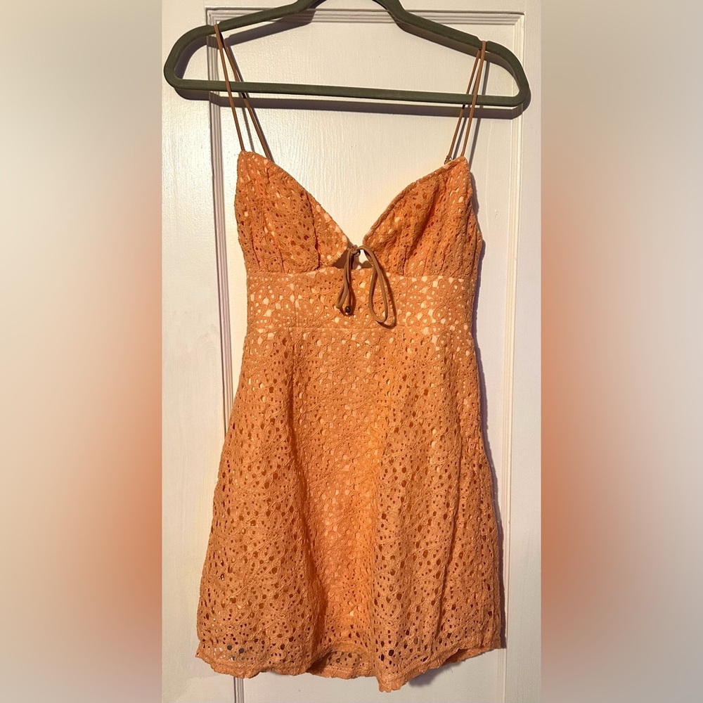 Apricot mini dress Selfie Leslie brand new never worn with tags